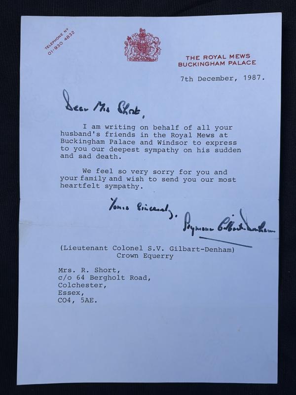 Medals & Papers Buckingham Palace Staff 2316141 Sgt.R.Short RCoS