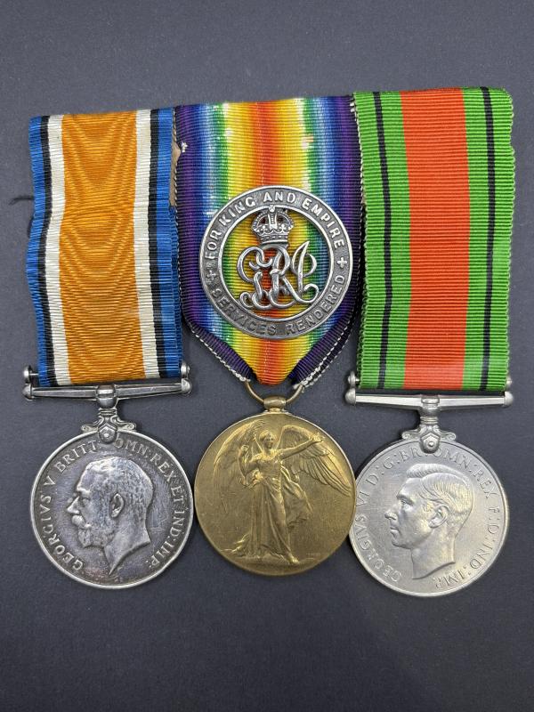 WW1 Medal Pair Wounded 730813 Cpl.P.V.Henrickson R.F.A.