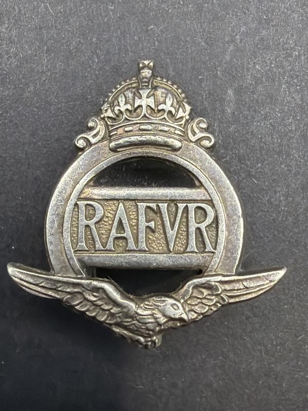 Sterling Silver WW2 Royal Air Force Volunteer Reserve Lapel Badge
