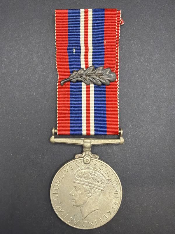 Original WW2 1939-45 War Service Medal With MiD Oakleaf