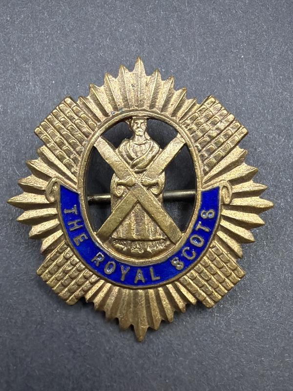 WW2 Royal Scots Sweet Heart Pin Badge