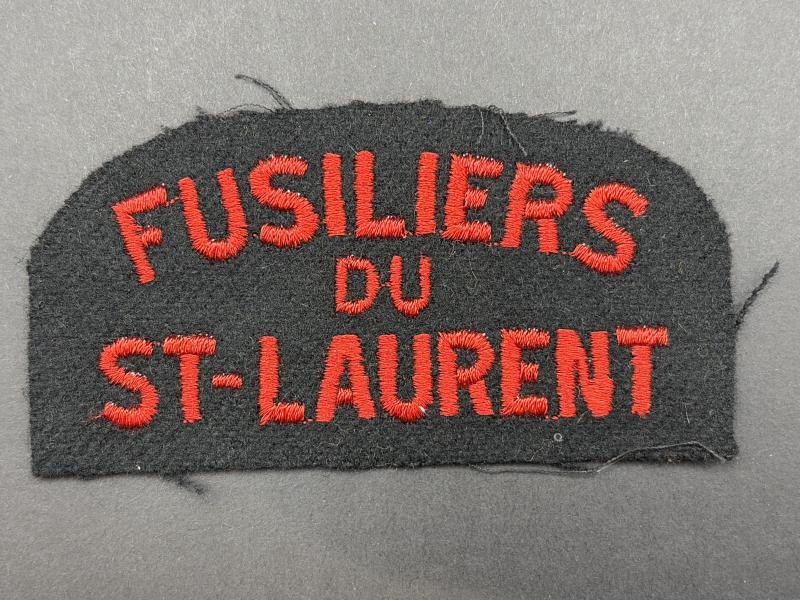 WW2 Canadian Fusiliers Du St-Laurent Shoulder Title