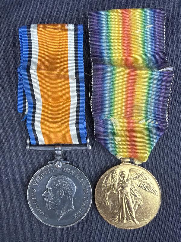 Pair of WW1 British Medals 125777 A.SJT.J.DANIELS. LABOUR CORPS.