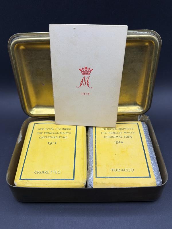 WW1 1914 Princess Mary Tobacco Gift Tin & Card
