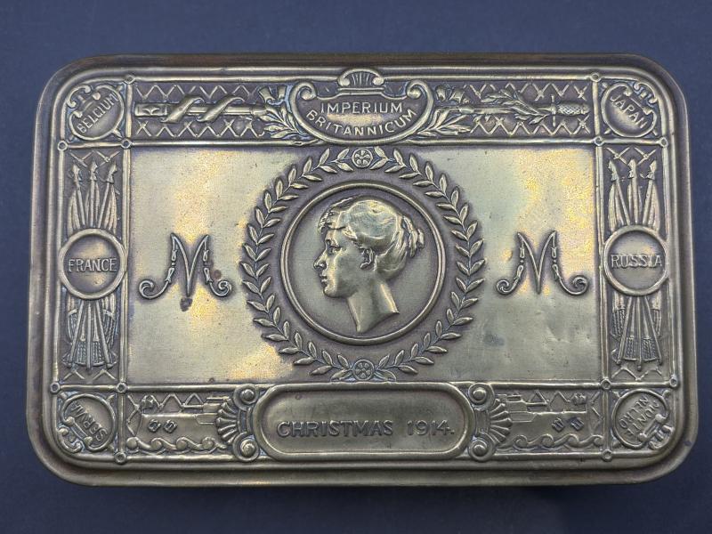 WW1 1914 Princess Mary Tobacco Gift Tin & Card