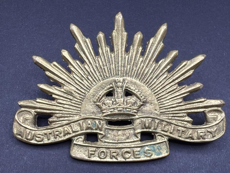 Indian Made WW2 Australian Commonwealth Forces Cap Badge
