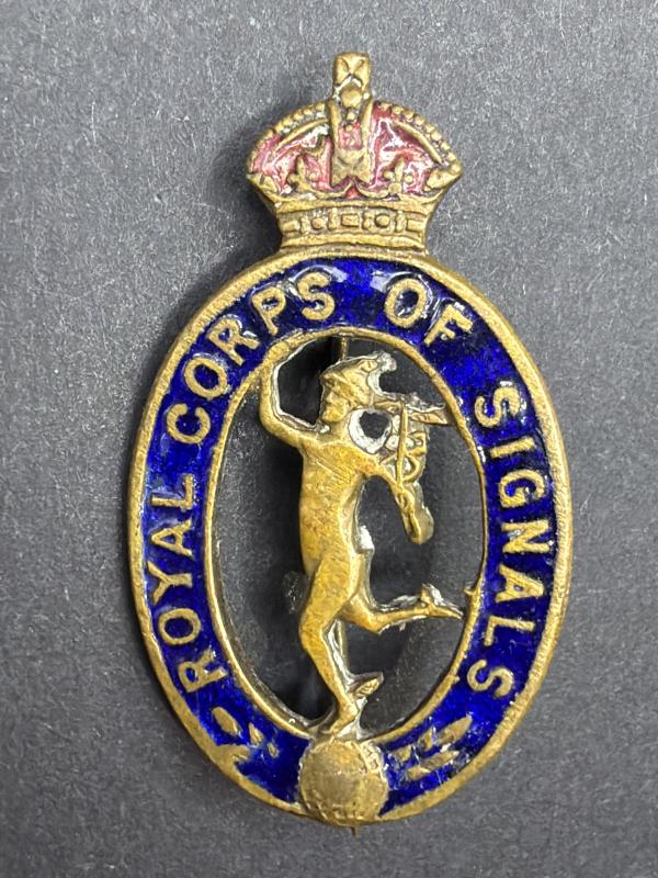 WW2 Royal Corps Of Signals Sweet Heart Badge