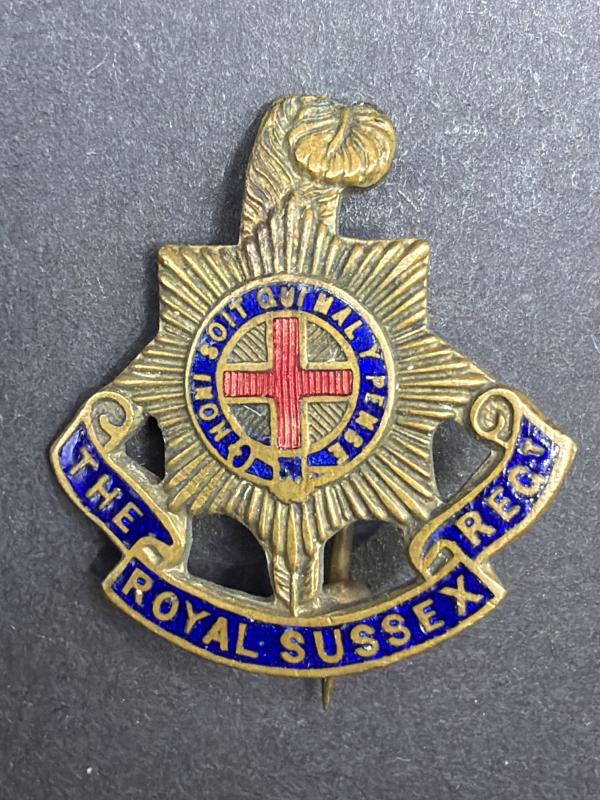 WW1 The Sussex Regiment Sweet Heart Badge