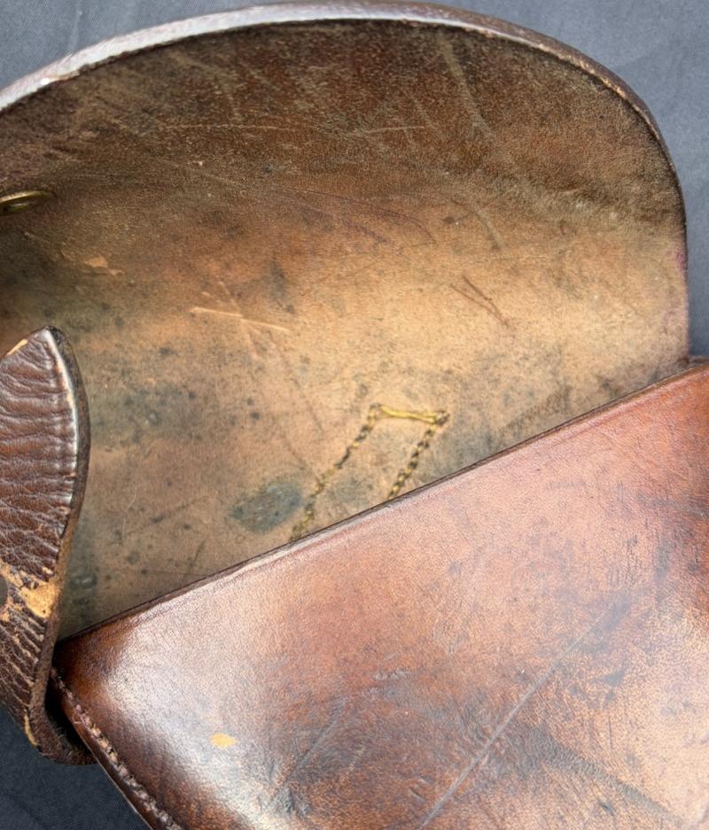 WW1 British Officers .455 Webley Hard Shell Leather Holster
