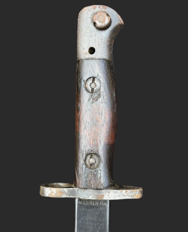 WW1 1915 Dated British Pattern 1907 Wilkinson Bayonet With Dated & Unit Marked Frog