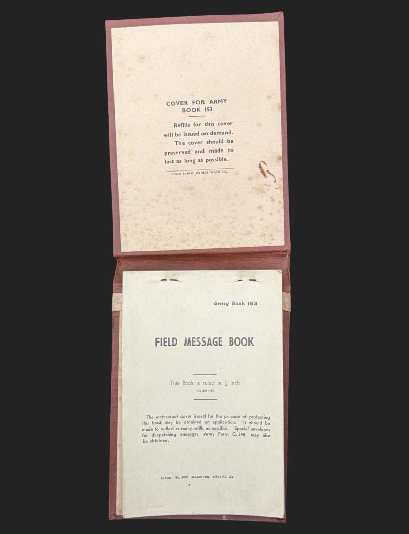 WW2 1943 Dated Army Book 153 With Cover