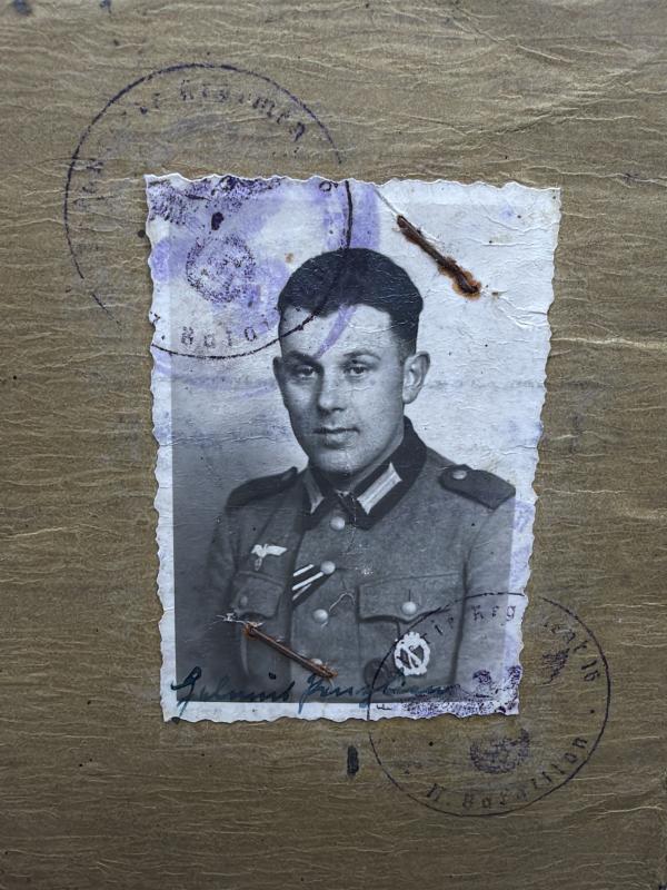 German Army Soldbuch Stabsgefreiter Helmut Penzlin Greece & Western Europe With Many Awards