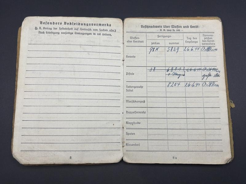 German Army Soldbuch Stabsgefreiter Helmut Penzlin Greece & Western Europe With Many Awards