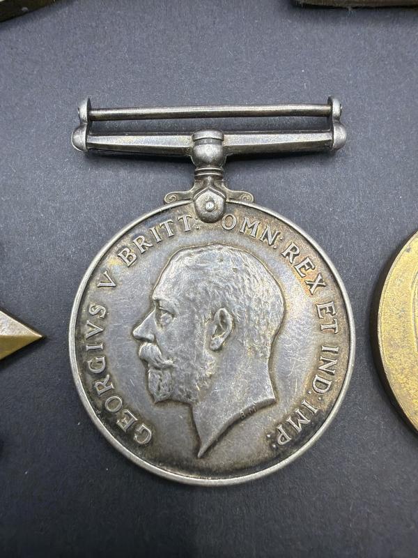 WW1 Medal Trio & Plaque 10477 Pte.W.King Yorkshire Regiment KIA 1916