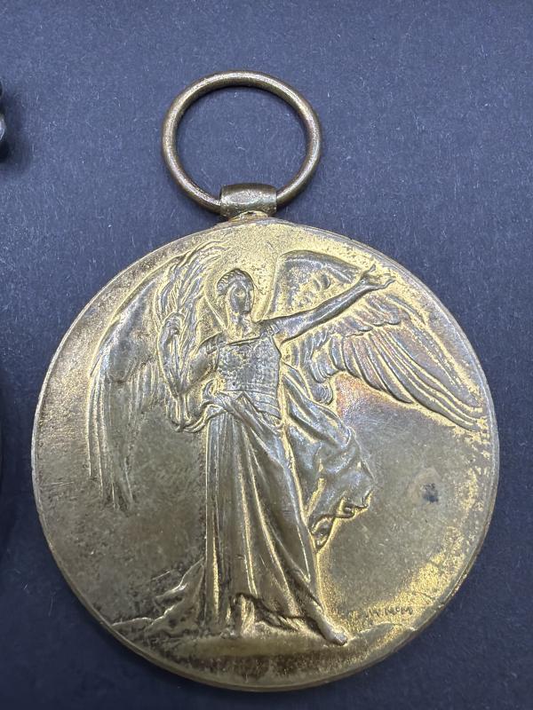 WW1 Medal Trio & Plaque 10477 Pte.W.King Yorkshire Regiment KIA 1916