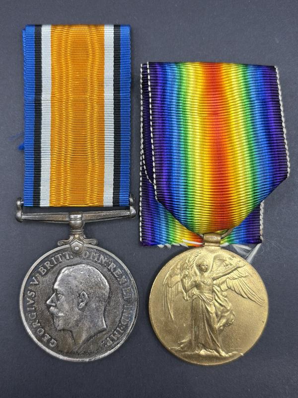 WW1 Medal Pair 228042 Pte.H.E.A.Webb 1-London Regt