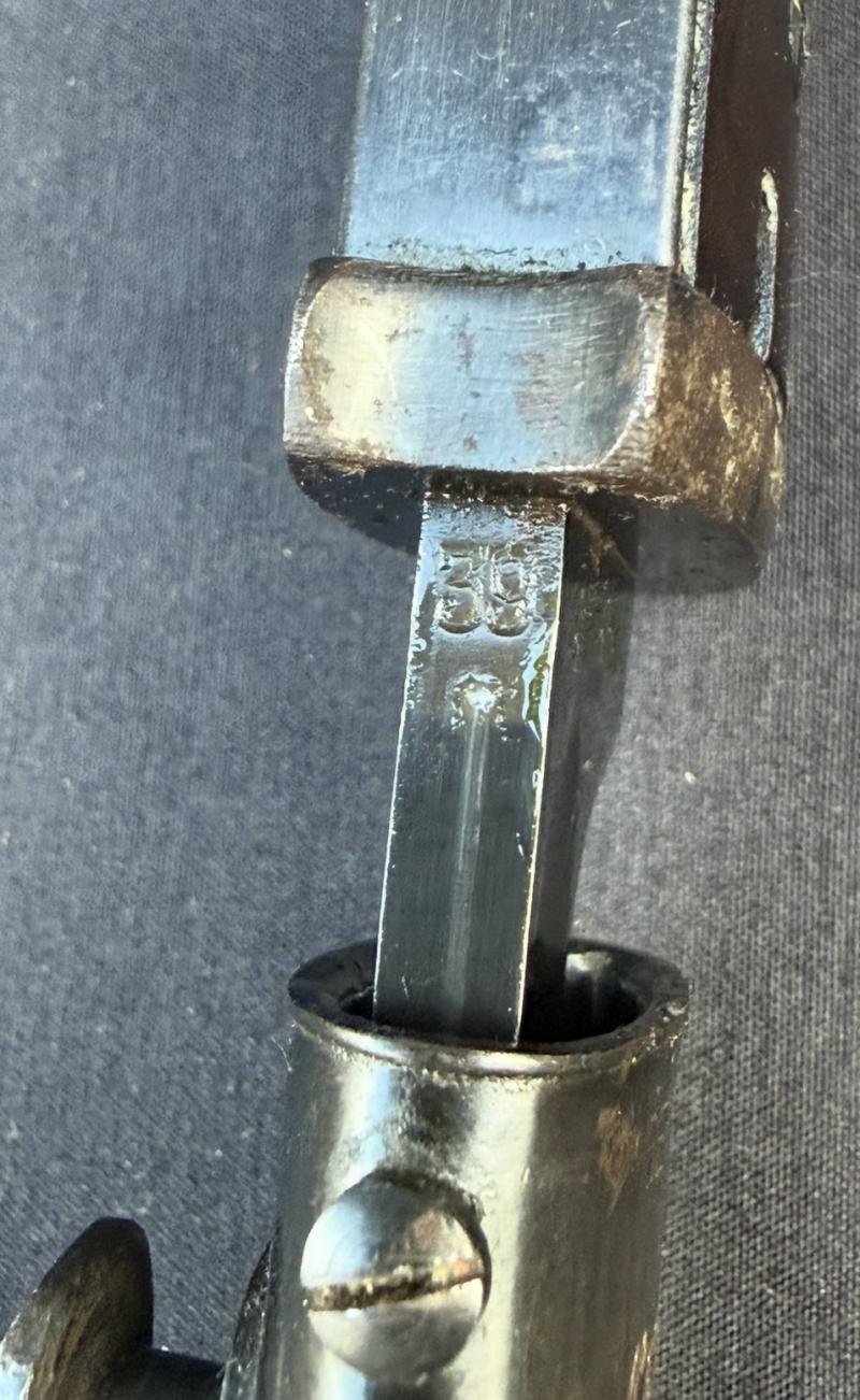German K98K Bayonet & Scabbard Matching Berg & Co 8194 1939