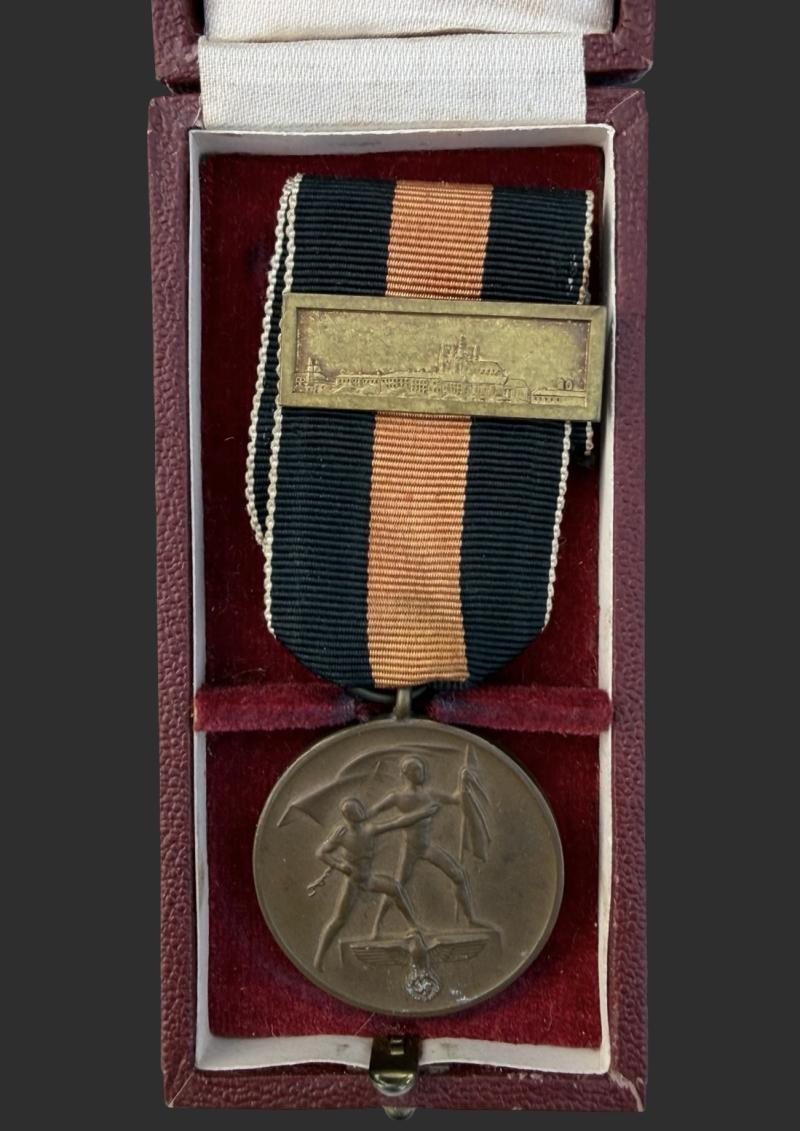 1.Oktober 1938 Medal & Citation San.Feldwebel Siegfried Teich Inf.Rgt.10/ 14th Motorised Infantry Division