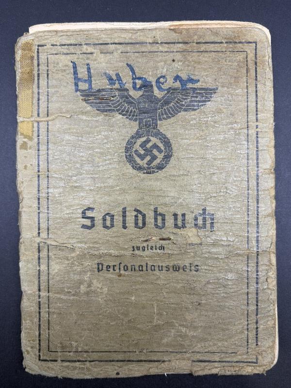 German Army Soldbuch Stabsgefreiter Johann Huber Inf.Regt.468/ Landeschutz Batl.435
