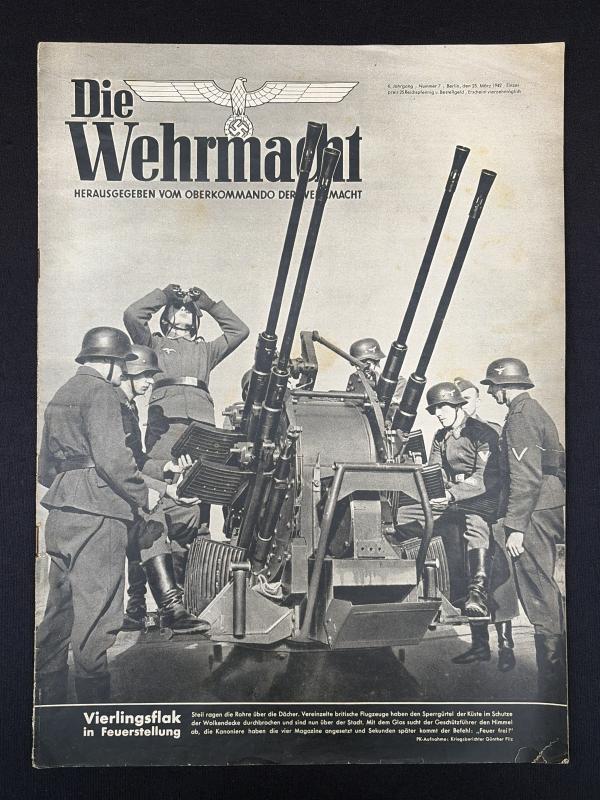German Text Die Wehrmacht Magazine Number 7 March 1942