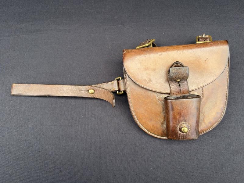 WW1 British Cavalry Spare Horse Shoe Case With Sword Frog Dated 1915