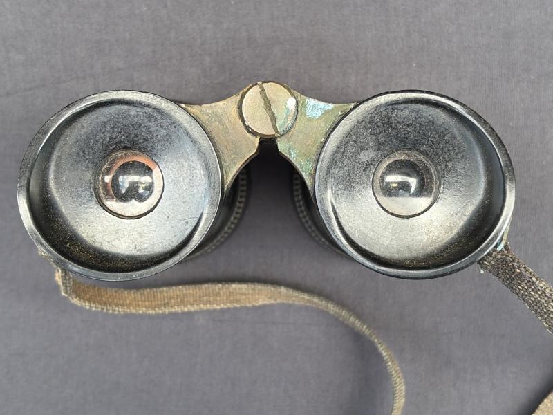 WW2 British Army 2.5X50 Airborne Binoculars With Case