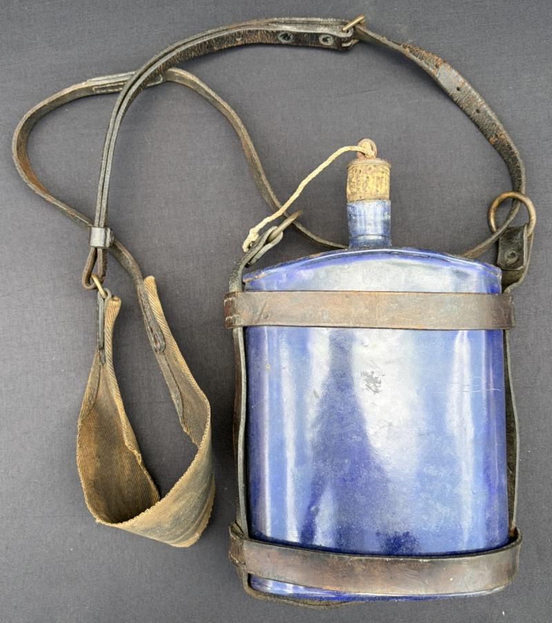 WW1 British Army Water Canteen With Pattern 03 Cavalry Cradle
