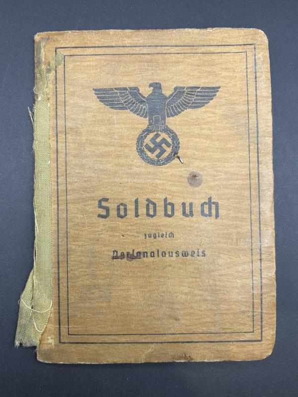 German Army Soldbuch Obergefreiter Walter Lippel A.R.245 (245 ID) Rouen & Arnhem