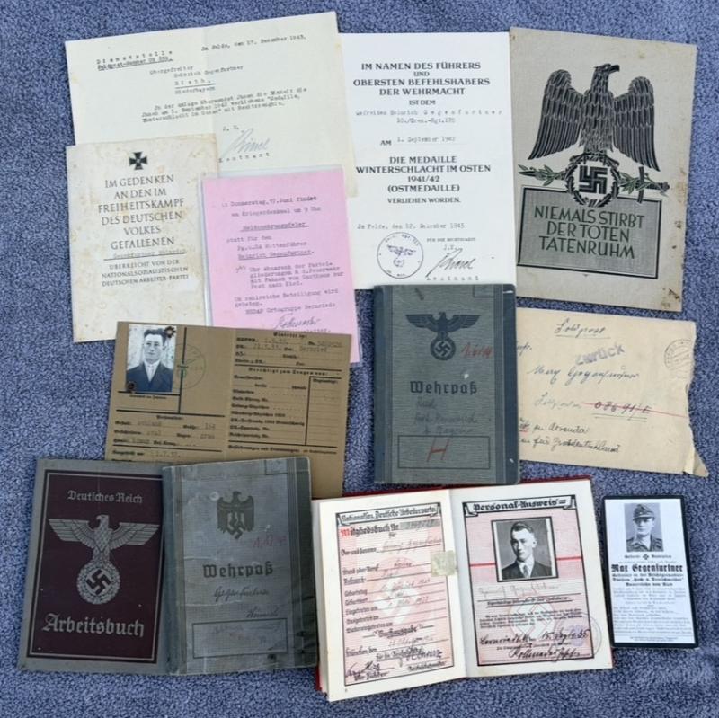 Large Grouping Two Brothers NSDAP Member & Monte Cassino Interest Both KIA Heinrich & Max Gegenfurtner