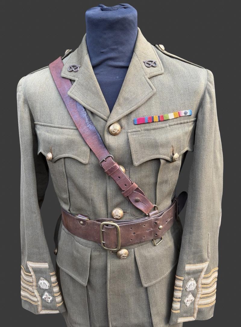 WW1 Officers Service Dress Jacket Named Alfred Henry Coates James South Staffordshire Regiment