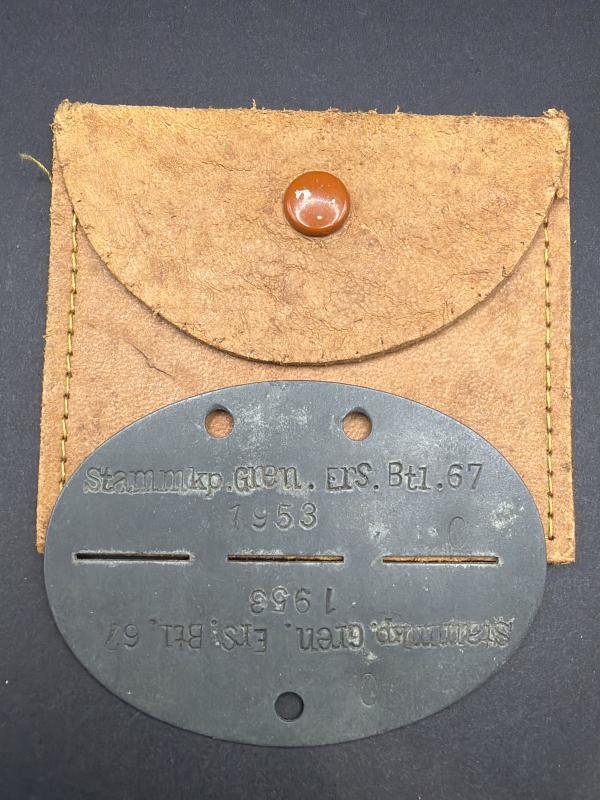 German Army ID Disc Stammkp.Gren.Ers.Btl.67 153 Infantry Division