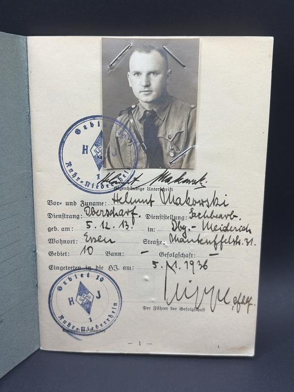 HJ Leistungsbuch Helmut Makowski Ruhr Niederrhein