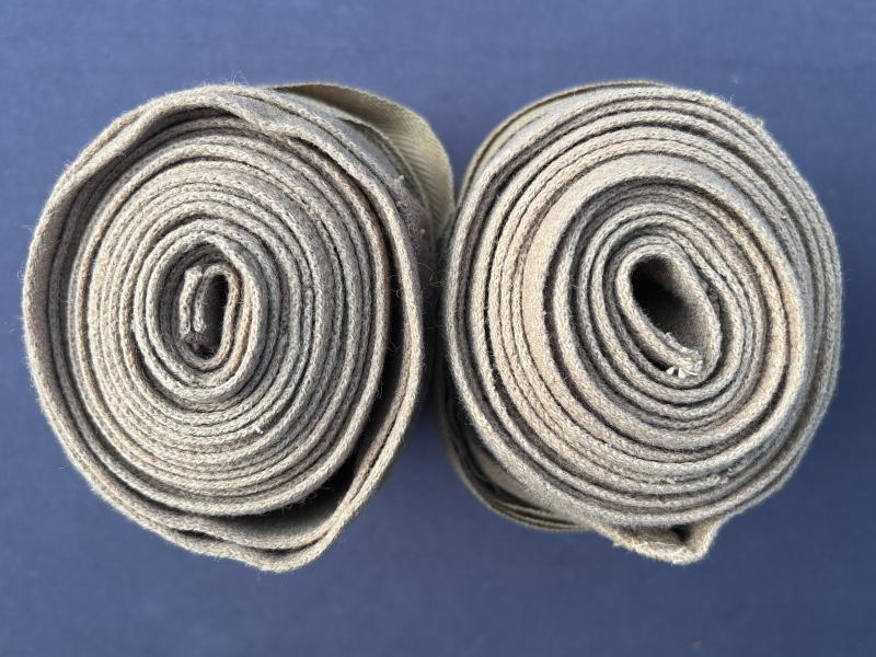 WW1 British/ Commonwealth Officers Long Woolen Ankle Puttees Pair 270cm