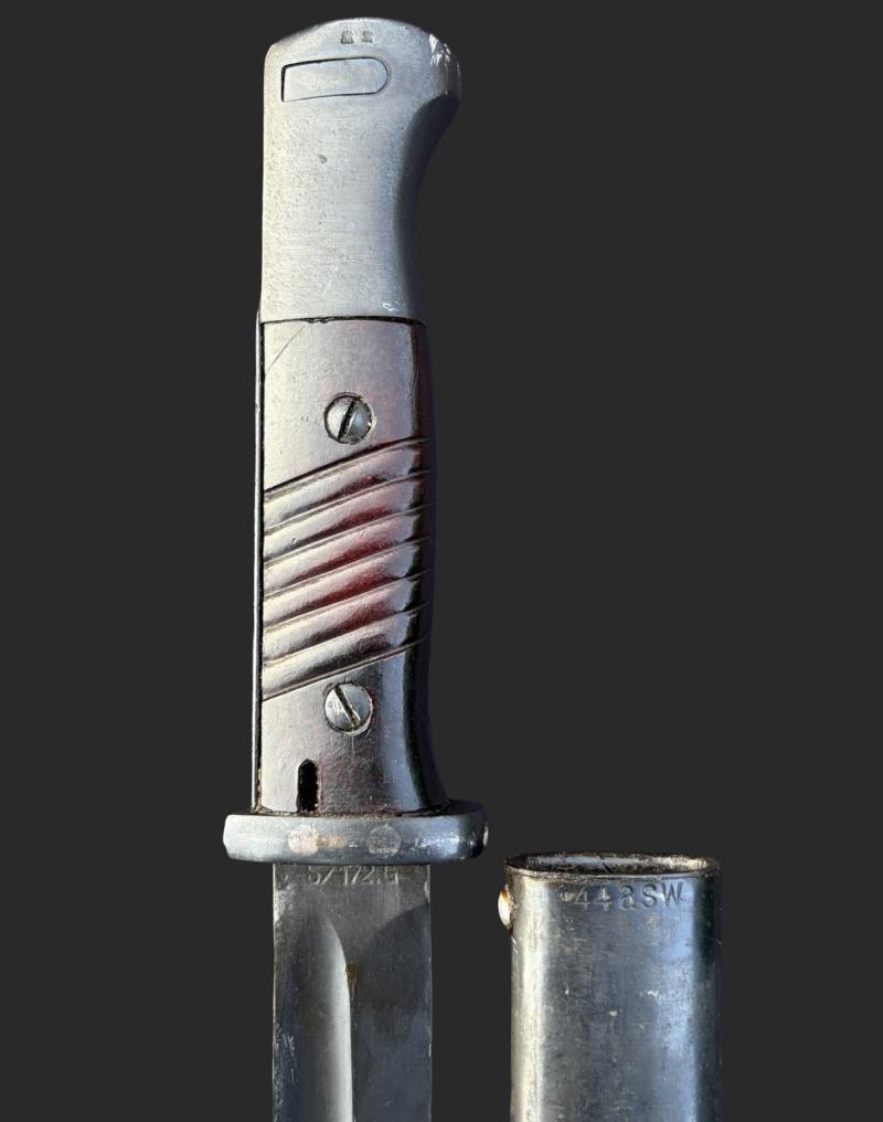 WW2 German K98K Rifle Bayonet S/172G Carl Eickhorn With Scabbard