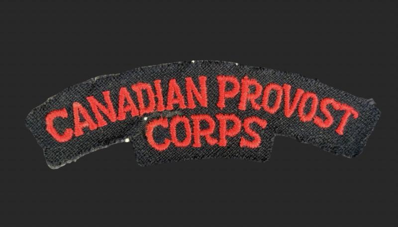 WW2 Canadian Provost Corps Embroidered Shoulder Title