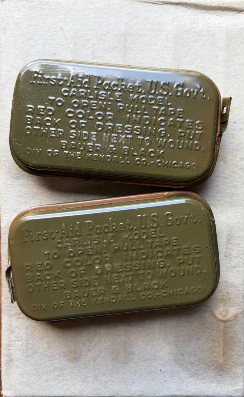 WW2 US Army Carlisle Model First Aid Packet Unissued