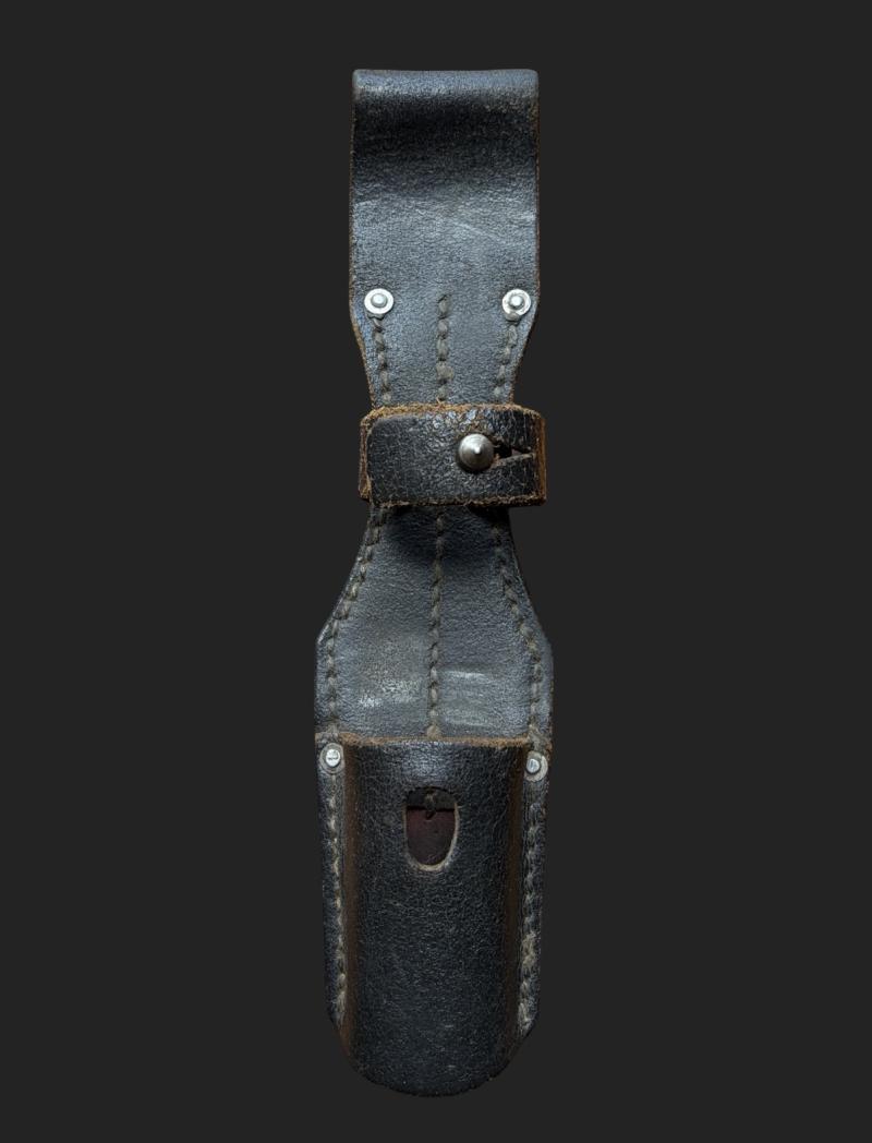 Black Leather Late War K98K Bayonet Frog Rbn.Nr.