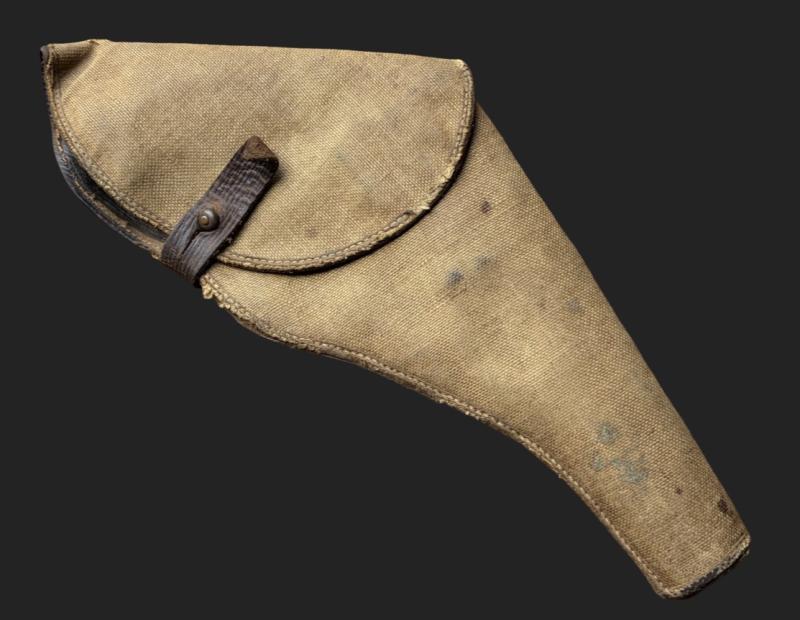 WW1 British Army Officers Canvas Trench Service MKVI Revolver Holster