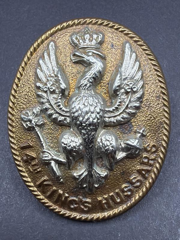1896-1915 14th Kings Hussars Bi Metal Cap Badge