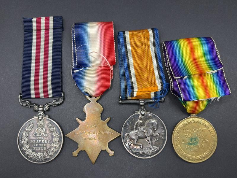 WW1 Military Medal Group 29223 SJT. -A.C.S. MJR. W.E.DENNEY 1.SOM.L.I & Manchester Regiment
