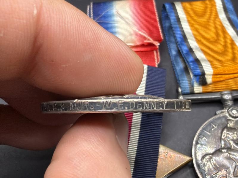 WW1 Military Medal Group 29223 SJT. -A.C.S. MJR. W.E.DENNEY 1.SOM.L.I & Manchester Regiment