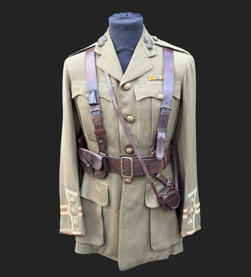 WW1 Acting Captain Arthur Taylor Royal Fusiliers Service Dress Uniform With Dated Equipment