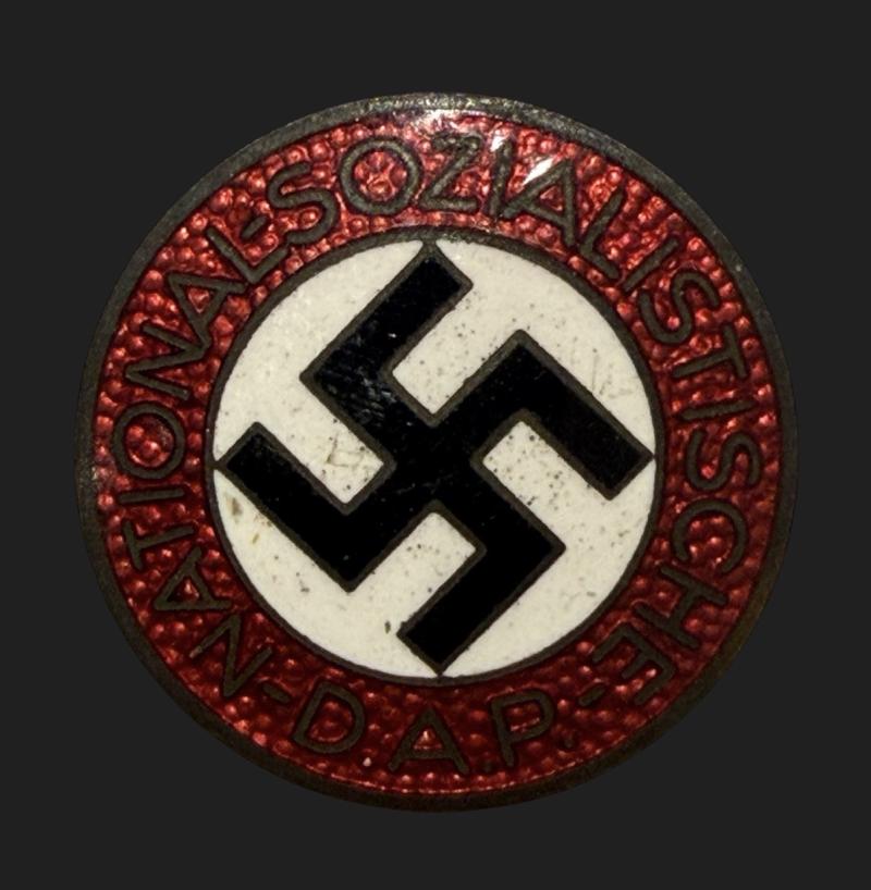 Third Reich Enamelled NSDAP Party Badge M1/15 Ferdinand Hoffstadter