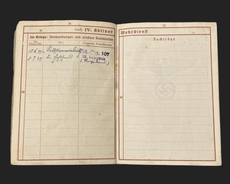 German Army Wehrpass Obergefreiter Rudolf Jaǔtzke Czech National Demjansk & Norway