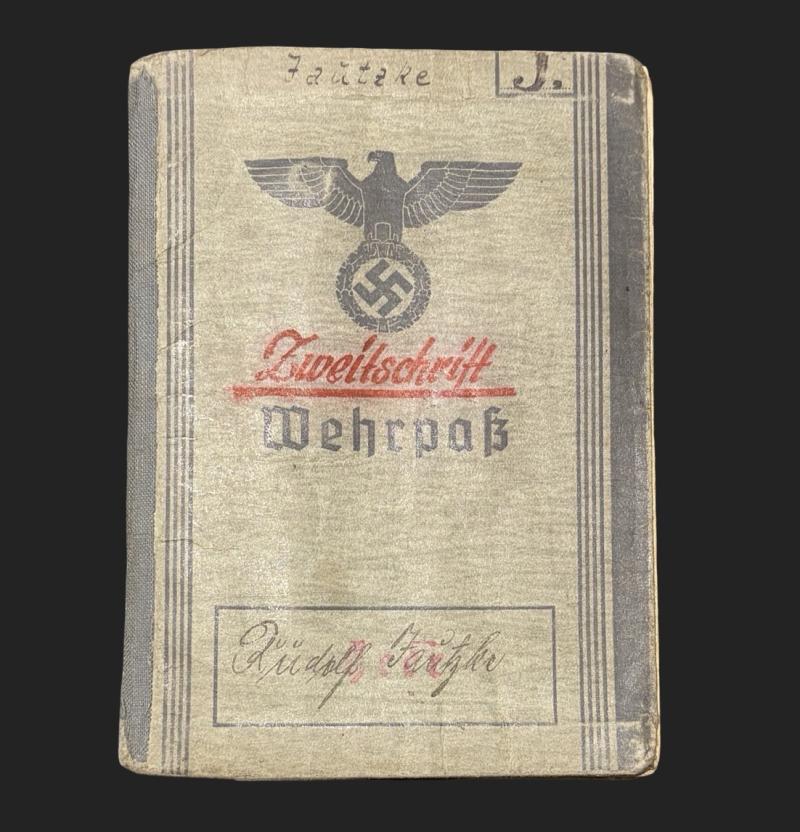 German Army Wehrpass Obergefreiter Rudolf Jaǔtzke Czech National Demjansk & Norway