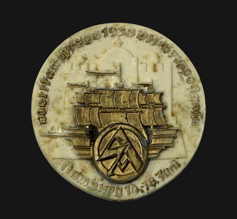 1939 SA Weltkampftage Gruppe Hamburg Day Badge M9/25 R.S & S.