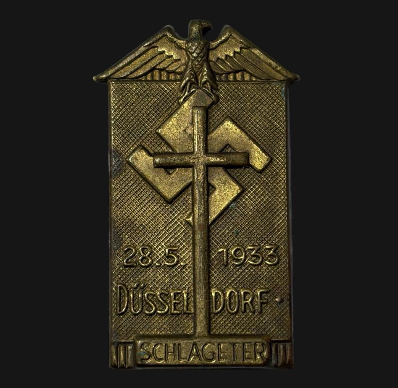 German Dusseldorf Schlageter 1933 Day Badge Paulmann & Crone