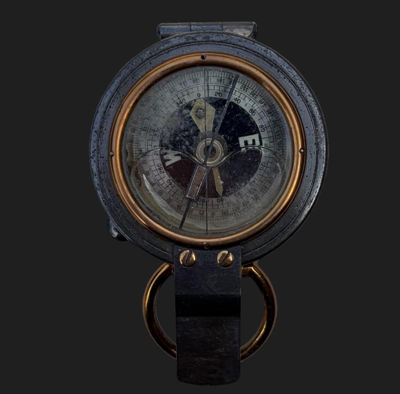 WW1 Period British Army Compass Negretti & Zambra Engraved L.N.Flatt