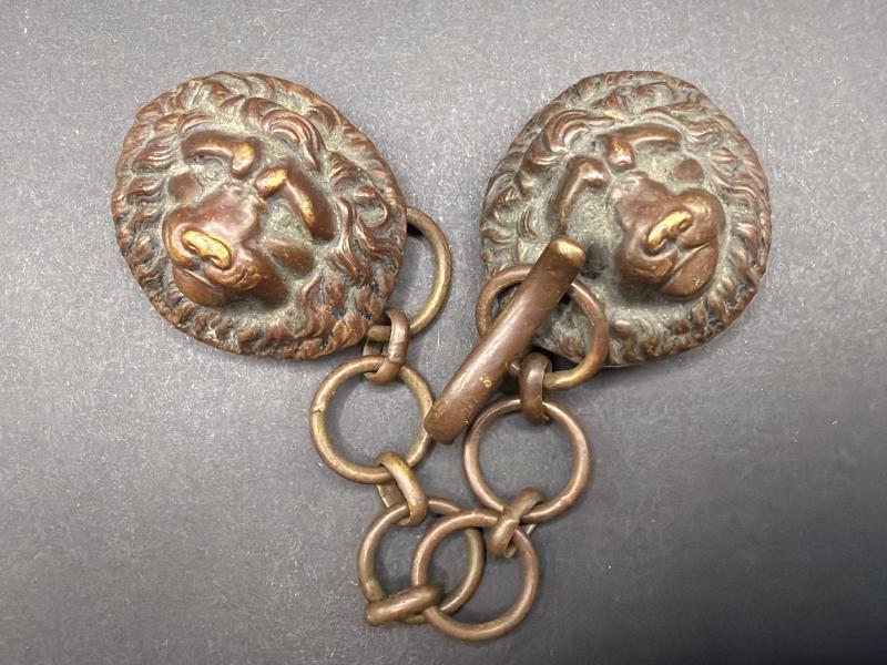 Victorian Period Copper Plated Police Cape Lion Insignia