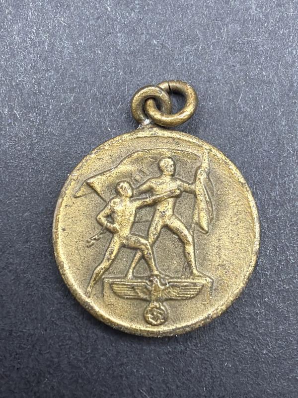 Miniature Sudetenland Medal For Pocket Watch Chain/ Bracelet